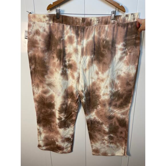 Terra & Sky Multicolor Tie Die Pattern Capri Style Lounge Pant Size 4X(28W-30W) - Picture 2 of 11